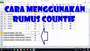 Rumus COUNTIF