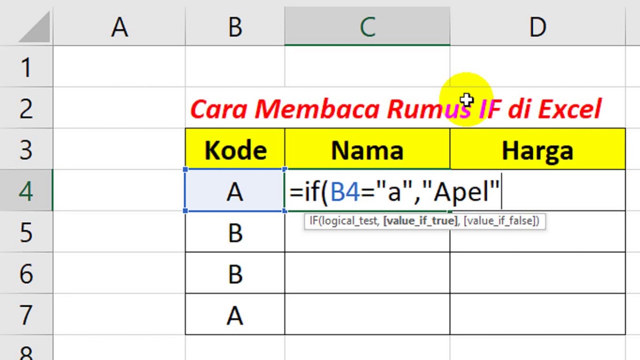 Rumus IF pada Excel